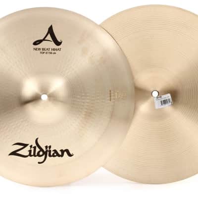 Zildjian 15 inch A Zildjian New Beat Hi-hat Cymbals (A0136d1) image 6
