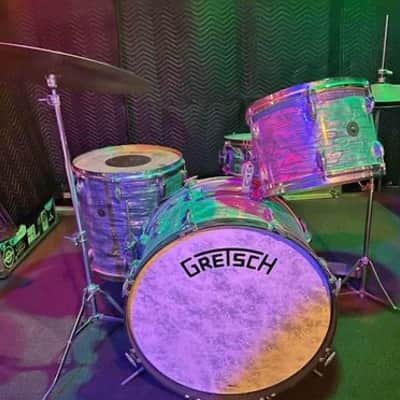 Gretsch Round Badge Mid 60s - Blue Oyster Pearl Wrap image 1