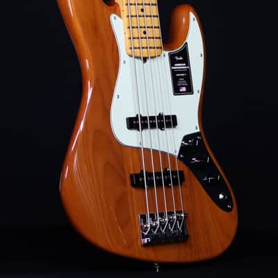 Fender American Professional II Jazz Bass V, Maple FB, Roasted Pine image 4