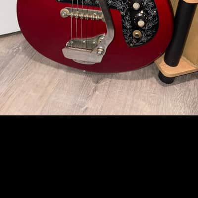1960s Teisco Del Rey ET-200 Vintage Electric Guitar – Red Metallic – Original w/ hard case image 10