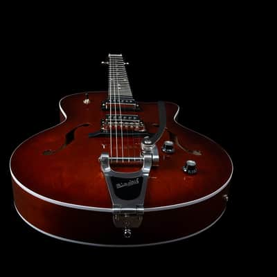 Godin 5th Ave Uptown T-Armond Havana Burst Hollow Body Electric Guitar image 5