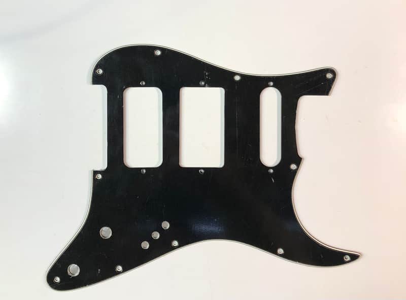 WD Music Custom Ordered Stratocaster 3-Ply Pickguard - Black image 1