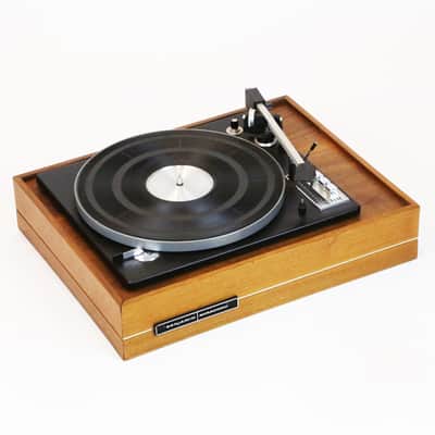 1960s Elac Miracord 50H Miraphon 50 Teak Case Smoked Gray Plastic Dust Cover Vintage Turntable Record Player HiFi Vinyl LP Clean with Manual image 4