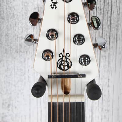 Schecter DJ Ashba Acoustic Electric Guitar Solid Spruce Top Satin White Finish image 14