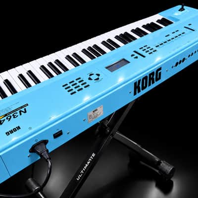 Korg N364 Music Workstation – Custom Baby Blue – Excellent Condition image 2