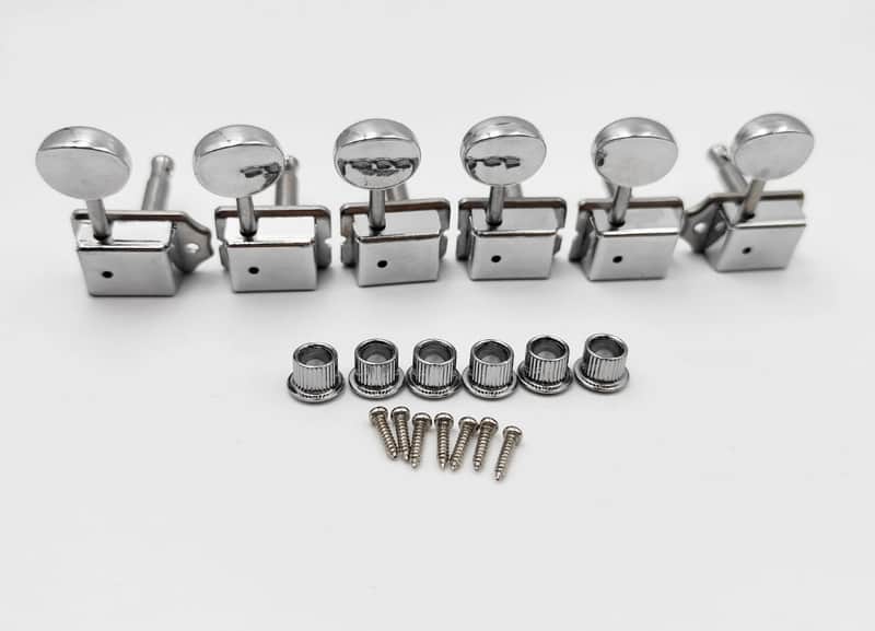 New Vintage Guitar Tuning Pegs Guitar Tuners Machine Heads Black for Strat/Tele 8mm image 1