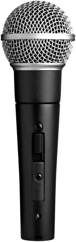 Dynamic Vocal Microphone with On/Off Switch, Cardioid Pattern, Built-in Pop Filter, for Live & Studio Performance Mic for Singers, Speakers & Stage Use, Black image 1