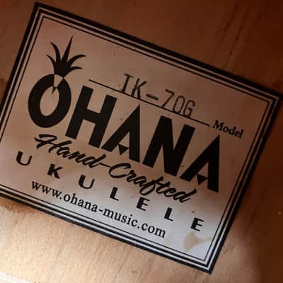Ohana K-70G Tenor Ukulele + Basic Gig Bag Solid Top image 6