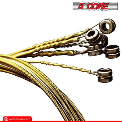 5 Core 6 Set Guitar Strings 6Pcs in 1 Set Premium Acoustic Electric Guitars Strings w Hexangular Steel Core Brass Wound Extra Light Gauge .010-.047 Cuerdas Para Guitarra Acustica - GS AC BRSS 6SET image 5