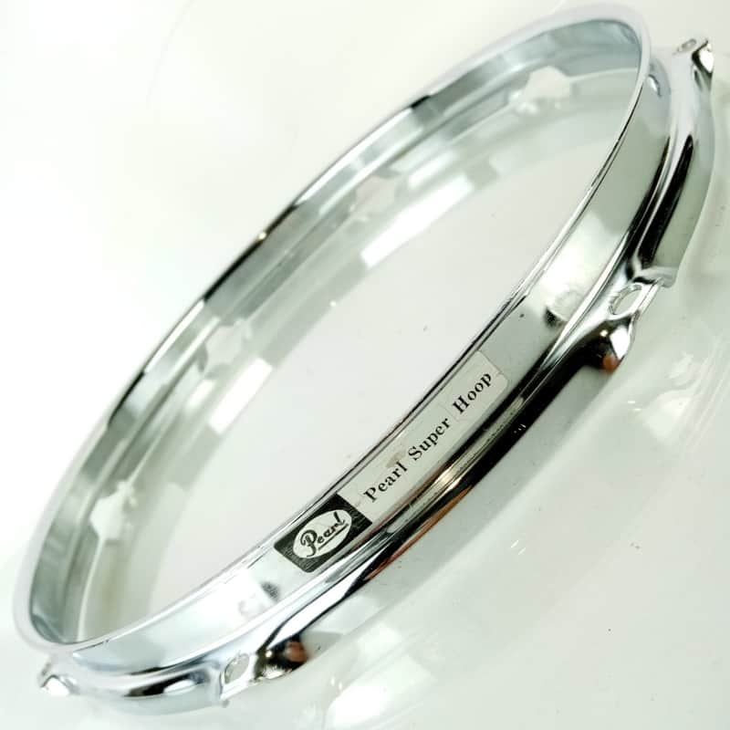 Pearl 12" 8Lug Super Hoop 2.3mm Chrome-Steel Tom Drum Batter Rim Vintage Masters image 1
