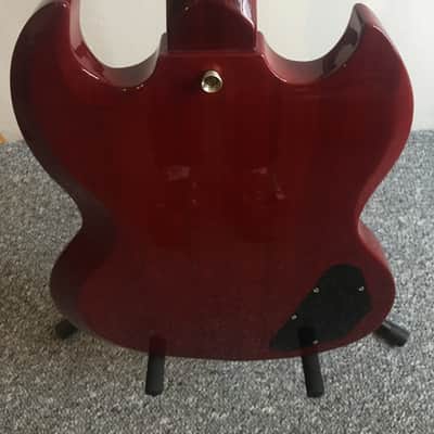 Burny Super Grade SG Cherry Left Handed | Reverb
