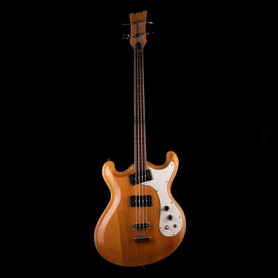 Vintage 60's Mosrite Joe Maphis Bass Natural With OHSC image 2