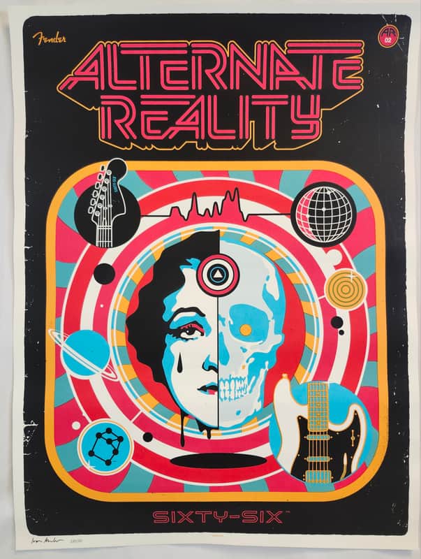 Fender Rare Alternate Reality Sixty-Six Store Promo Poster, Only 300 Made, Ivan Minsloff image 1