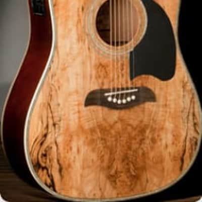 Oscar Schmidt OD312CESM-R Dreadnought (12 String) Cutaway Acoustic Electric Guitar, Spalted Maple image 2