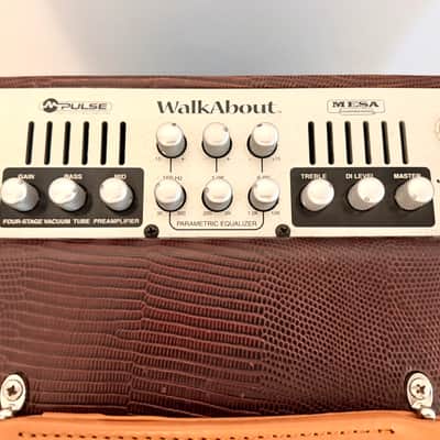 Mesa Walkabout Scout 15” Combo Amp with Matching Extension Cabinet In Rare Wine Red Lizard Tolex image 7