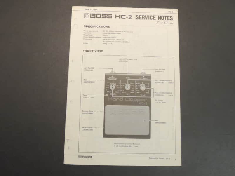 Boss HC-2 Service Notes [Three Wave Music] image 1