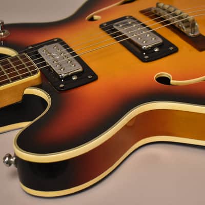 1970s Aria Diamond 5102T Hollowbody Electric Guitar Sunburst MIJ image 9