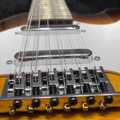 Hammertone 12-String Electric Guitar #1072 2000 Tobacco Sunburst Offset Body w/ Gig Bag image 8