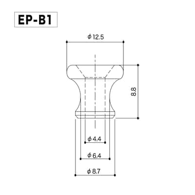 NEW Gotoh EP-B1 End Pins Small Strap Button for Guitar & Bass - NICKEL image 2