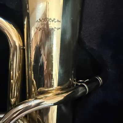 Euphonium, 3  piston,   with case and  mouthpiece. Large bore image 12