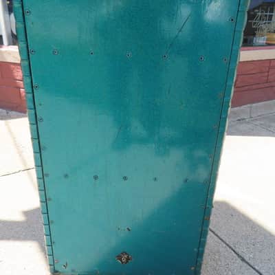 KUSTOM 1970 CASCADE GREEN 3-15" ORIGINAL CABINET EMPTY PICKUP ONLY SE. MICHIGAN RARE! image 9