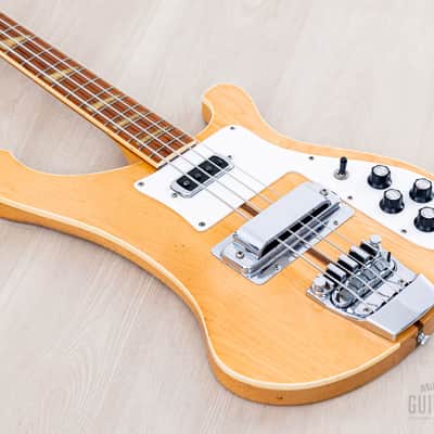1979 Rickenbacker 4001 Vintage Neck Through Bass Mapleglo, 100% Original w/ Case image 10