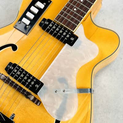 EKO Model 200 Hollow Body Guitar 1966 - Natural image 6