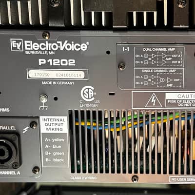 Electro-Voice P1202 Modular Precision Series Power Amplifier – 2 x 600W @ 4 Ohms – Made in Germany – Excellent Condition image 3