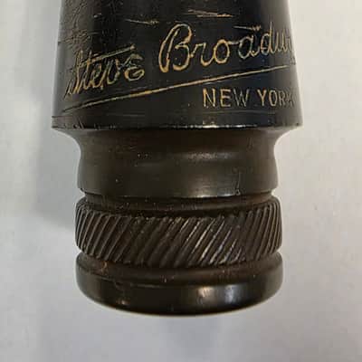 RARE Steve Broadus New York S3 "perfected model" hard rubber alto saxophone mouthpiece image 1