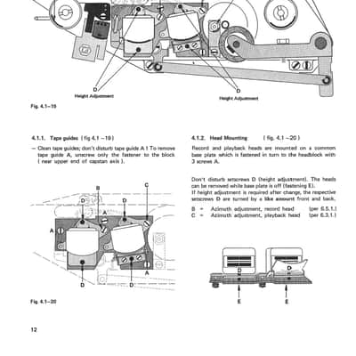 Original Revox A77 4-Track Headblock Assembly Rec/Play image 8