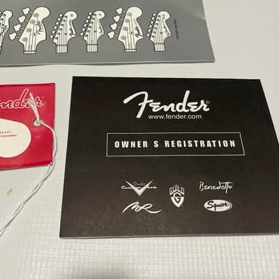 2000's Fender Stratocaster Guitar Warranty Brochures, Bumper Stickers, Case Candy, etc. image 4