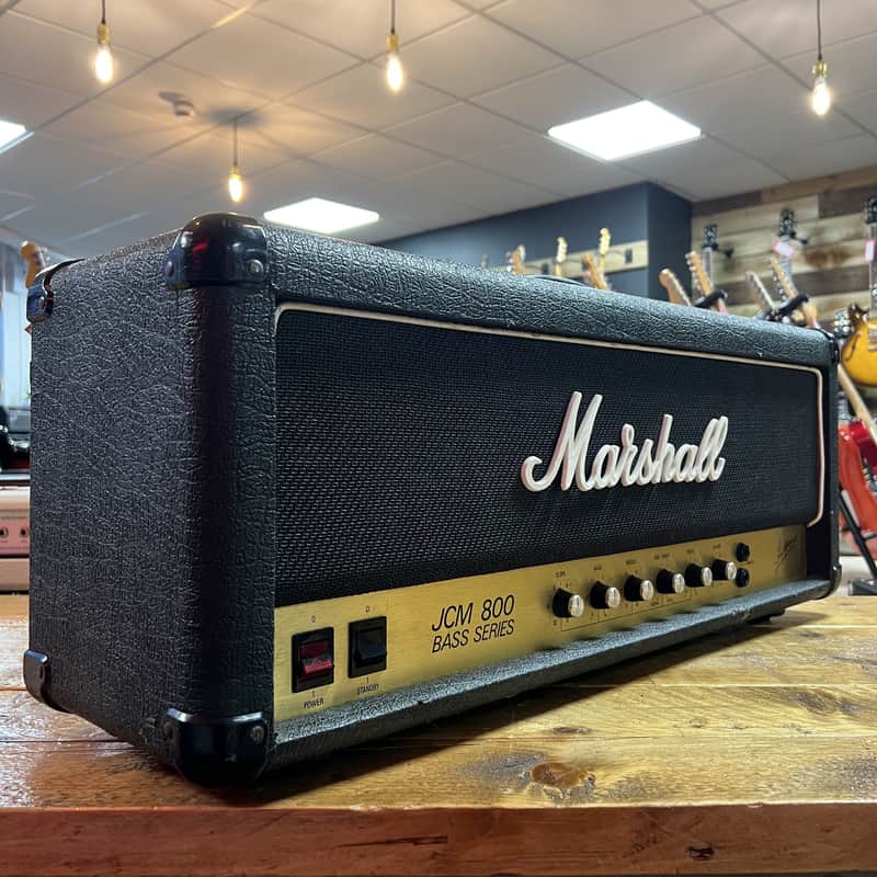 1980s Marshall JCM 800 Bass Series Model 1992 100-Watt Head Black