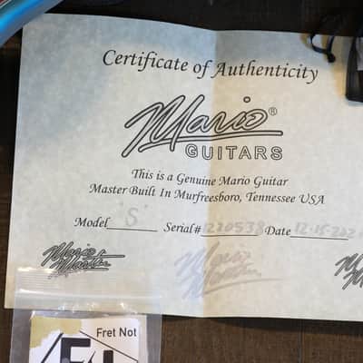 2020 Mario Martin S-Type Madagascar Roasted Neck Electric Guitar Deep Lake Placid Blue Factory Relic + COA OGB image 12