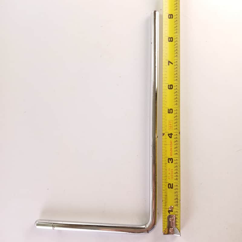 Premier 3/8x5x9"Cymbal L-Arm Rod Chrome Vintage 60s Bass Drum Mount Holder image 1