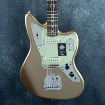 Fender American Pro Classic Jaguar Rosewood Faded Firemist Gold US25091367 image 3