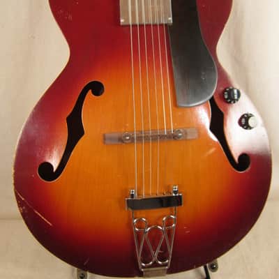 Silvertone 708 1940's - red sunburst with pickup image 3