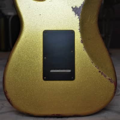 American Fender Stratocaster Relic Custom Gold Sparkle HSS Texas Specials image 3