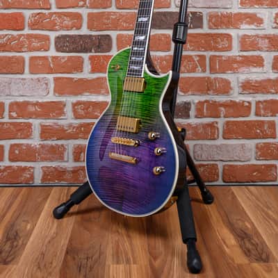 ESP Original Series Custom Shop Eclipse CTM FM Flame Maple Top in Purple Green Gradation 2025 w/OHSC image 5