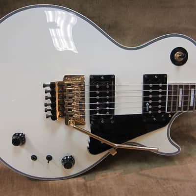 Burny Les Paul Custom RLC-85S Ivory w/ Sustainer Floyd Rose Axcess