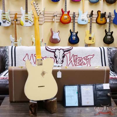 Fender Custom Shop 1962 Telecaster Custom Rosewood Slab Board Hand-Wound Pickups Relic Vintage White image 10