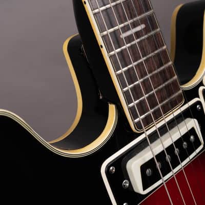 Univox Coily Semi Hollow 335-Style Guitar Made In Japan Vintage - Burst image 6
