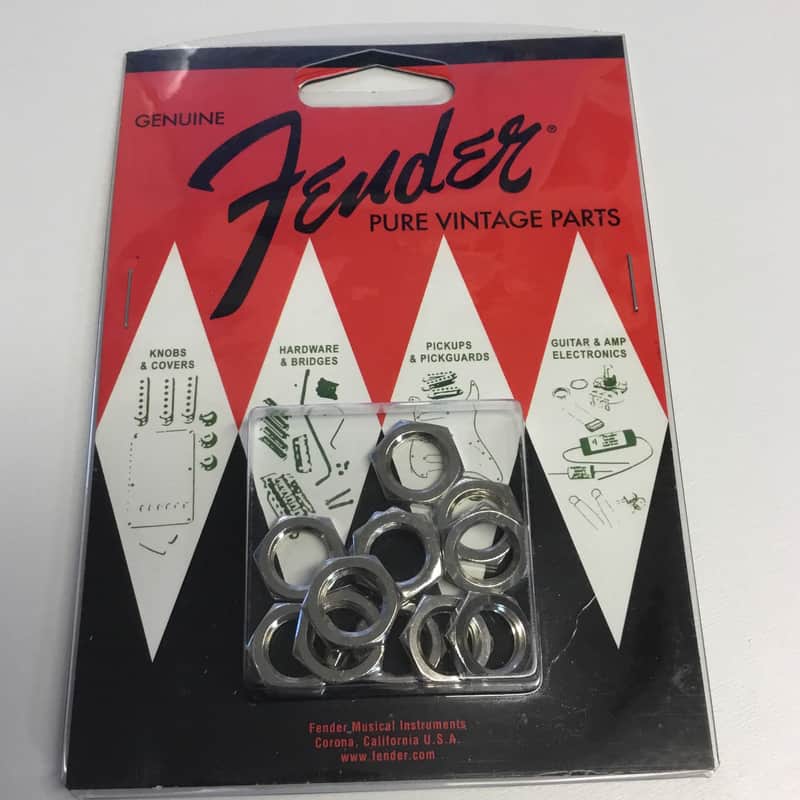 Fender 005-3479-049 Amp Hex Jack Nuts - 7/16-20x1/8 (12) image 1