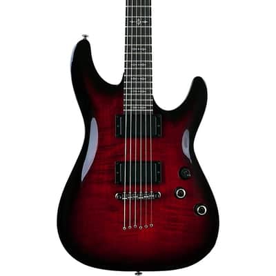 Schecter Guitar Research Demon-6 Electric Guitar Crimson - Red Burst image 1