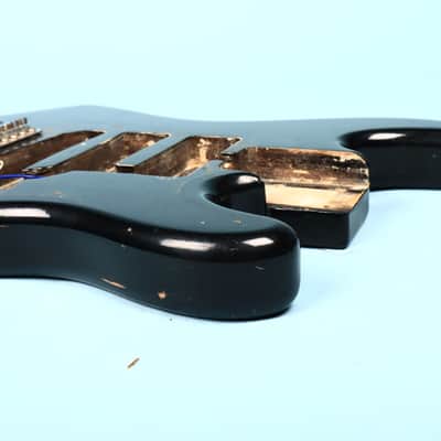 Unbranded Strat Copy Black Guitar Body image 11