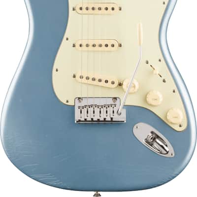 Fender American Ultra Luxe Vintage '60s Stratocaster Electric Guitar, Rosewood Fingerboard, Ice Blue Metallic image 1
