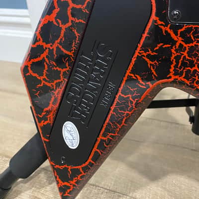 2022 BC Rich Stranger Things Eddie Munson Ltd Ed Warlock Red Krackle Guitar image 11