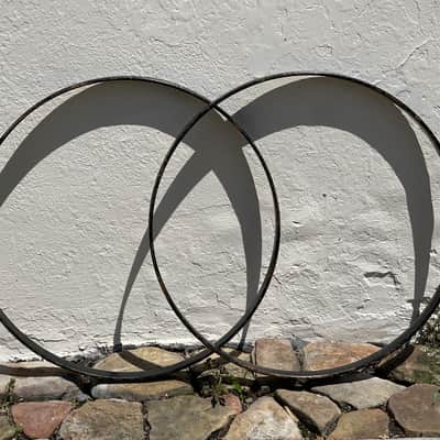 20's Ludwig & Ludwig 27.75" Bass Drum Hoops Black Pair 27 Bild 5