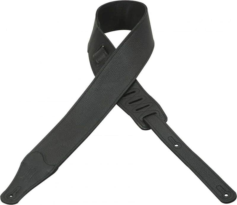 Levy's M26BL-BLK Garment Leather Guitar Strap image 1