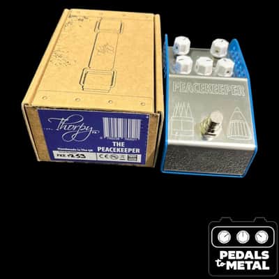 ThorpyFX Peacekeeper V1 Low-Gain Overdrive 2010s - Silver/Blue/White - X21850 image 2