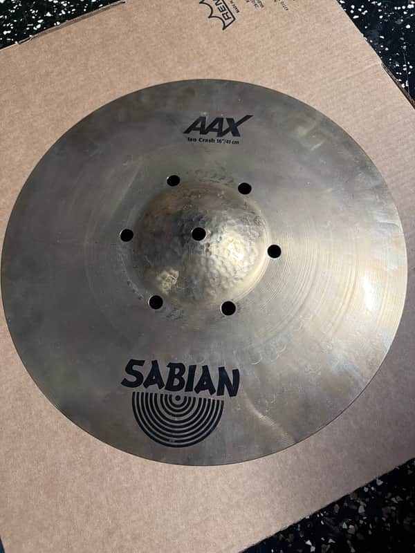 Sabian 16" AAX Iso Crash Cymbal RARE - Brilliant image 1